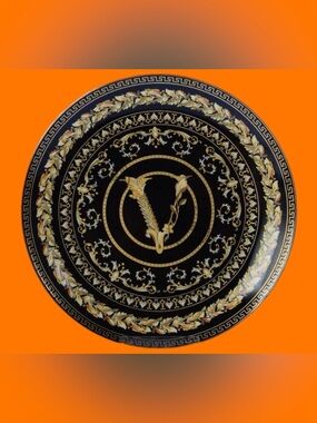 Versace black 8 inches plate - virtus gala